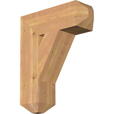 Traditional Craftsman Smooth Bracket, Western Red Cedar, 5 1/2"W x 18"D x 22"H